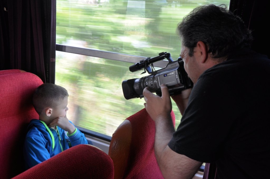 teo popescu filmare tren
