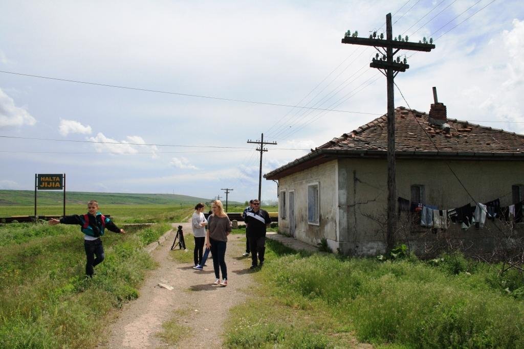 Scenă din timpul filmărilor la halta Jijia